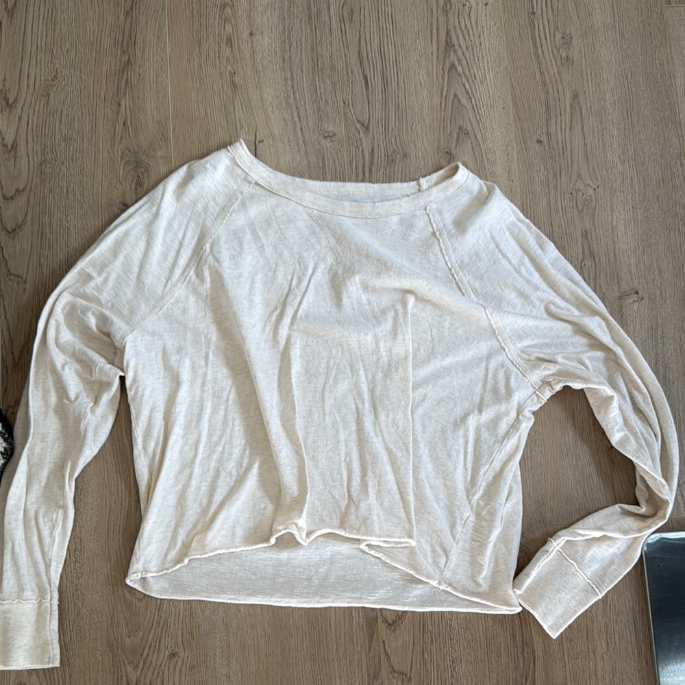 Women's Beige Long Sleeve Top